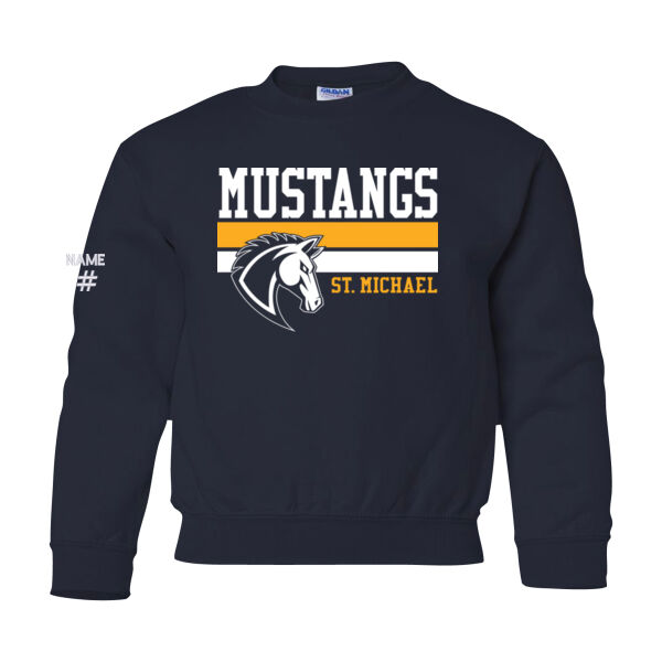 Mustangs Gildan Youth Printed Crewneck Thumbnail